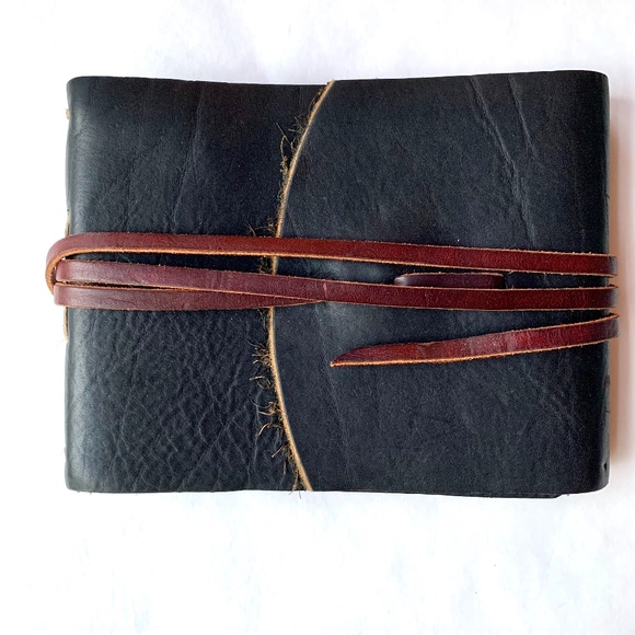 Other - Leather Handmade Black Page Photo Album or Journal